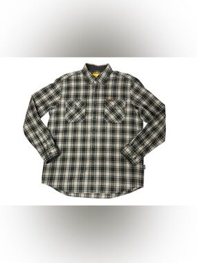 Jeep thick plaid button down over shirt